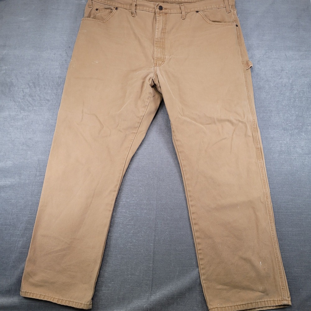 Dickies Mens Brown Duck Canvas Carpenter Work Pants W8162A0 44x32 Tan Utility